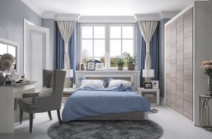 Шкаф для одежды с двумя зеркалами (коллекция Olivia)