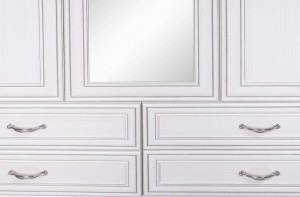 Шкаф для одежды с одним зеркалом (коллекция Tiffany Cream)